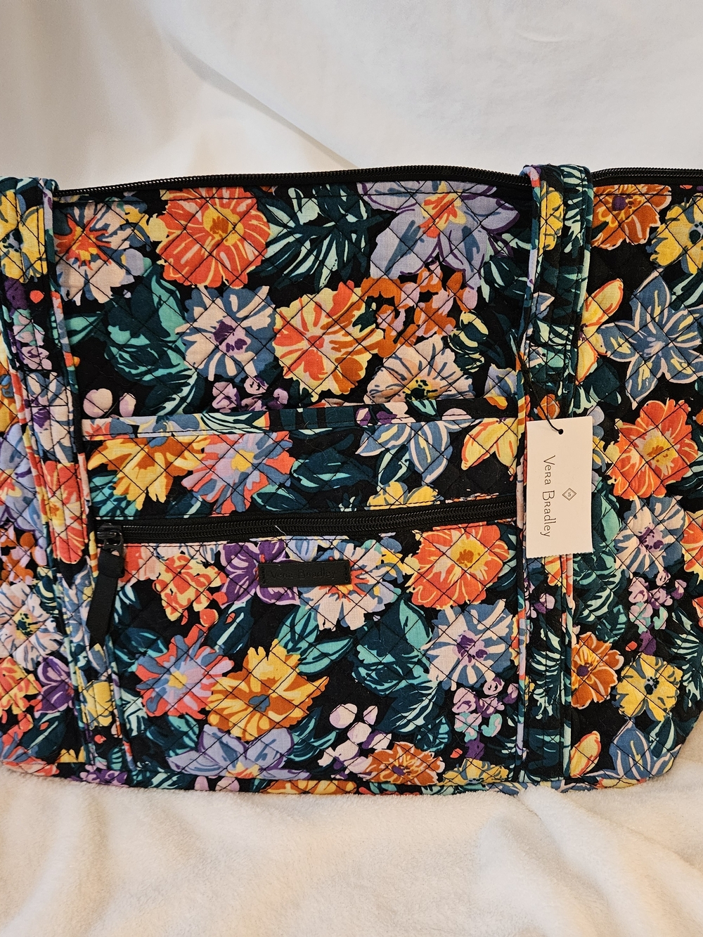 Vera Bradley Floral Quilted Tote Bag in Multicolor (Happy Blooms)